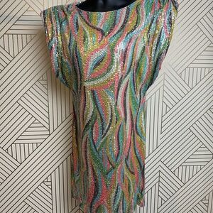 Sequin Mini Dress - Multi Color - Size 2X - Fashion Nova